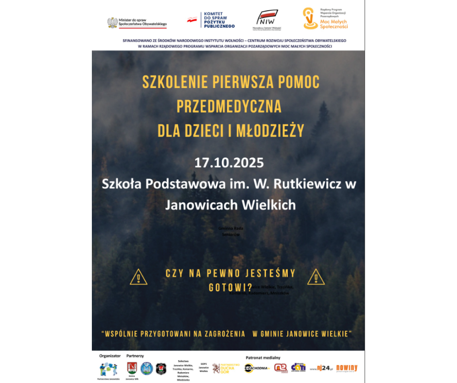 17.10.25 Pierwsza pomoc przedmedyczna dla wszystkich uczniów w SP Janowice Wielkie